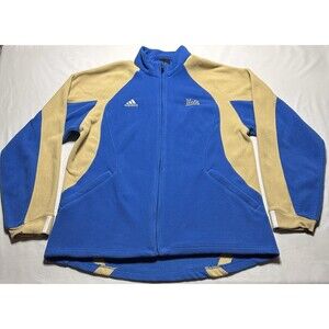 UCLA Bruins NCAA Men's Adidas Fleece Warm Up Jacket Size Small *READ